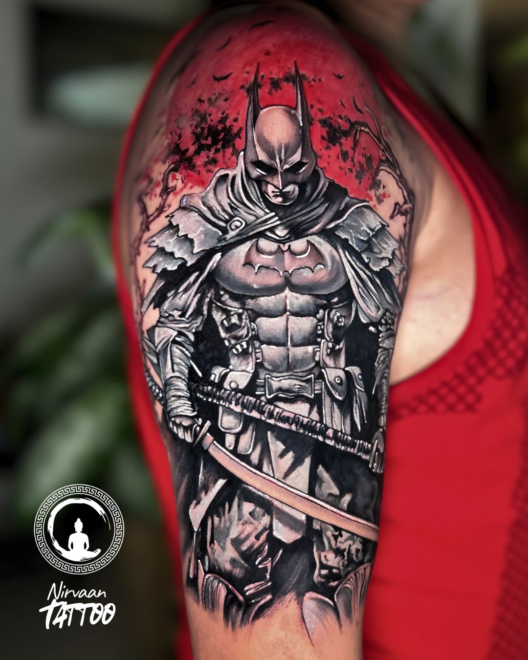 Samurai batman tattoo